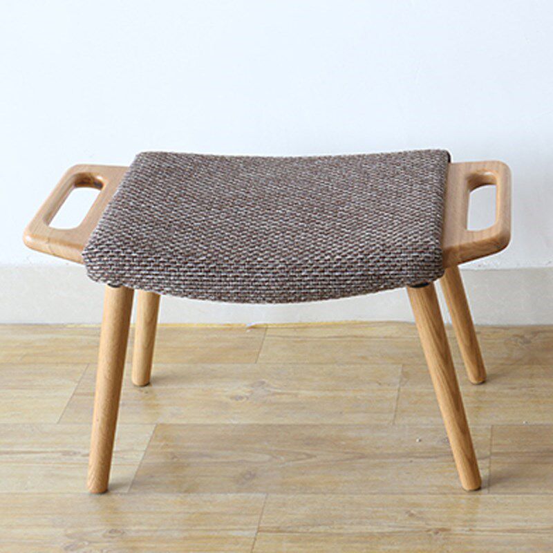 White Oamk Wood Leisure Stool