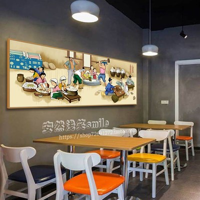 韩式民俗文化打糕朝鲜族餐厅韩y国墙壁饭店画挂画料理烤肉店装饰