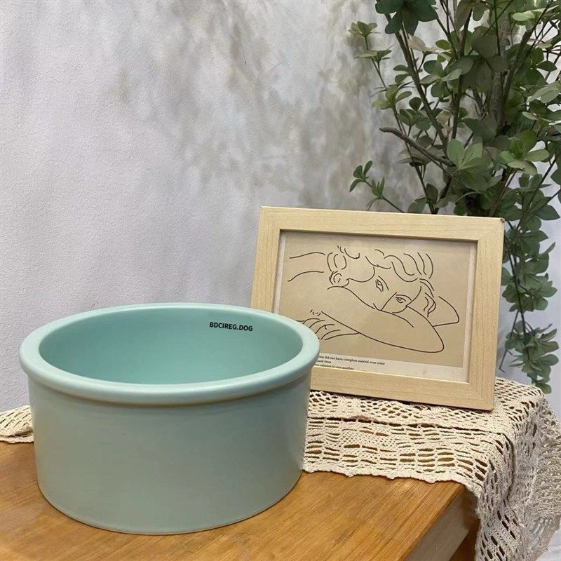 BD宠物猫碗狗碗陶瓷大口径大型犬喝水吃粮食盆.防打翻护颈