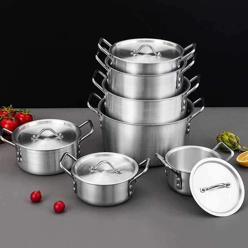 非洲铝锅7件套套锅铝制砂光aluminium pot set 7in1