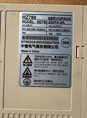可维修伺服驱动器2KW，型号MZ760-20APA-SA，议价