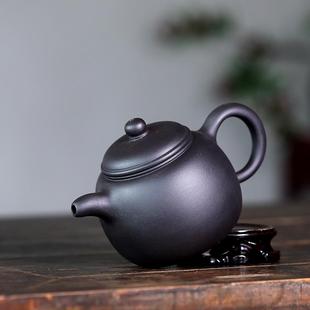 宜兴紫砂匏尊壶大容量纯手工原矿黑泥家用茶具功夫泡茶器名家球孔