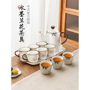 茶具套装 待客陶瓷泡茶家用生日新婚乔迁礼物茶杯茶壶 2024新款 中式