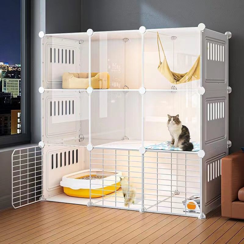 DIY猫笼子家用超大号带厕所区内室猫柜猫别墅猫屋猫窝宠物围栏