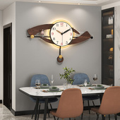 创意挂钟客厅2024新款 家用y中古风钟表简约现代大气时钟餐桌挂表