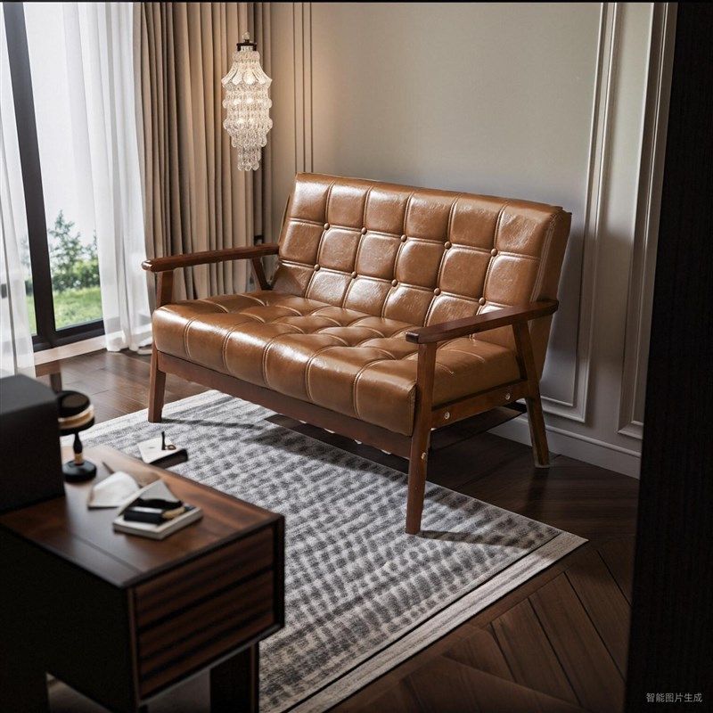 7T沙发复古简i约现代客厅双人家庭卧室黑色组合服装店茶几沙发小,商业/办公家具,商用休闲沙发,淘宝优惠券,粉丝福利购,淘宝优惠卷