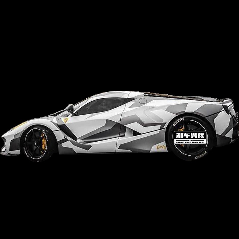 法拉利LaFerrari迷彩拉花迈凯z伦P1赛车比赛PET全车膜私人个性定