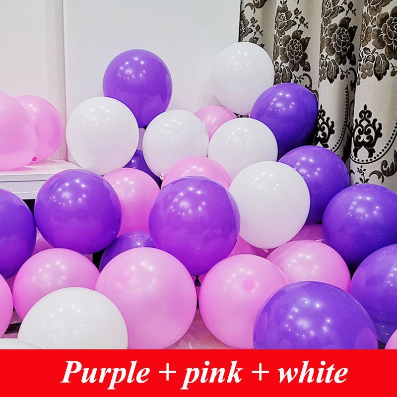 30Pcs/lot Pink Clear Wshite Round Ballons Transparent Balloo
