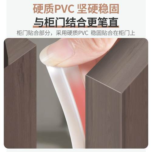 柜门密封条衣柜防尘条橱柜对开门防撞挡条堵门P缝神器缝隙填补胶