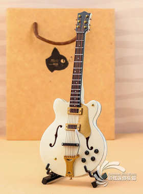 木质电吉他模型电贝司乐器t摆件汽车饰品挂饰送朋友生日圣诞节礼