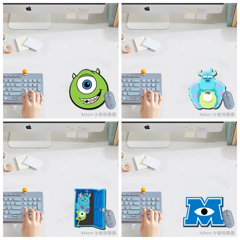 怪兽大学 毛怪苏利文鼠标垫 动漫简约办公桌布垫防滑加厚护腕