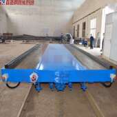 镂空台面10吨载重地轨小车喷砂房自动回砂电动轨道运输平板车