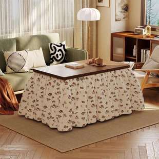 可折叠烤火桌冬季客厅炕桌取暖桌家用免安装长方形烤火湖南省桌子