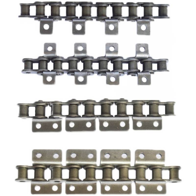 工业传动输送带耳弯板链条单双侧单双孔附件链条08A 20A 24A 32A