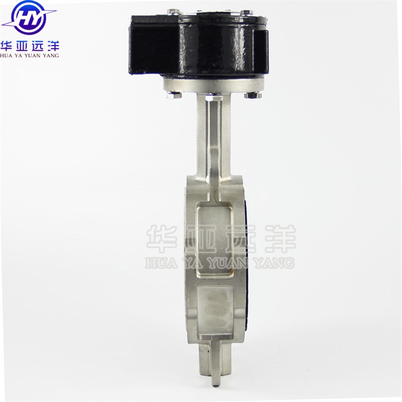 不锈钢304 316L蜗轮对夹四氟蝶阀D371F4-10P DN50 65 80 100 125