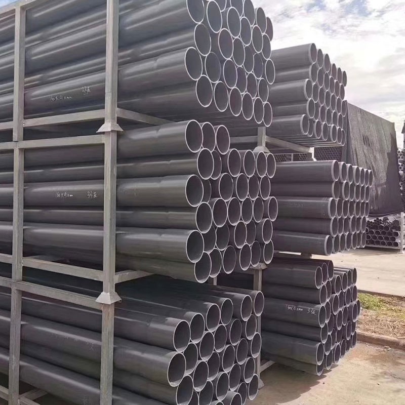 聚氯乙烯管硬管外径140mm5寸半7寸De180mm塑料管材厨房灰色