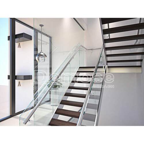 简洁栏杆楼梯别墅stair玻璃栏杆踏板楼梯来图生产楼梯工厂多种