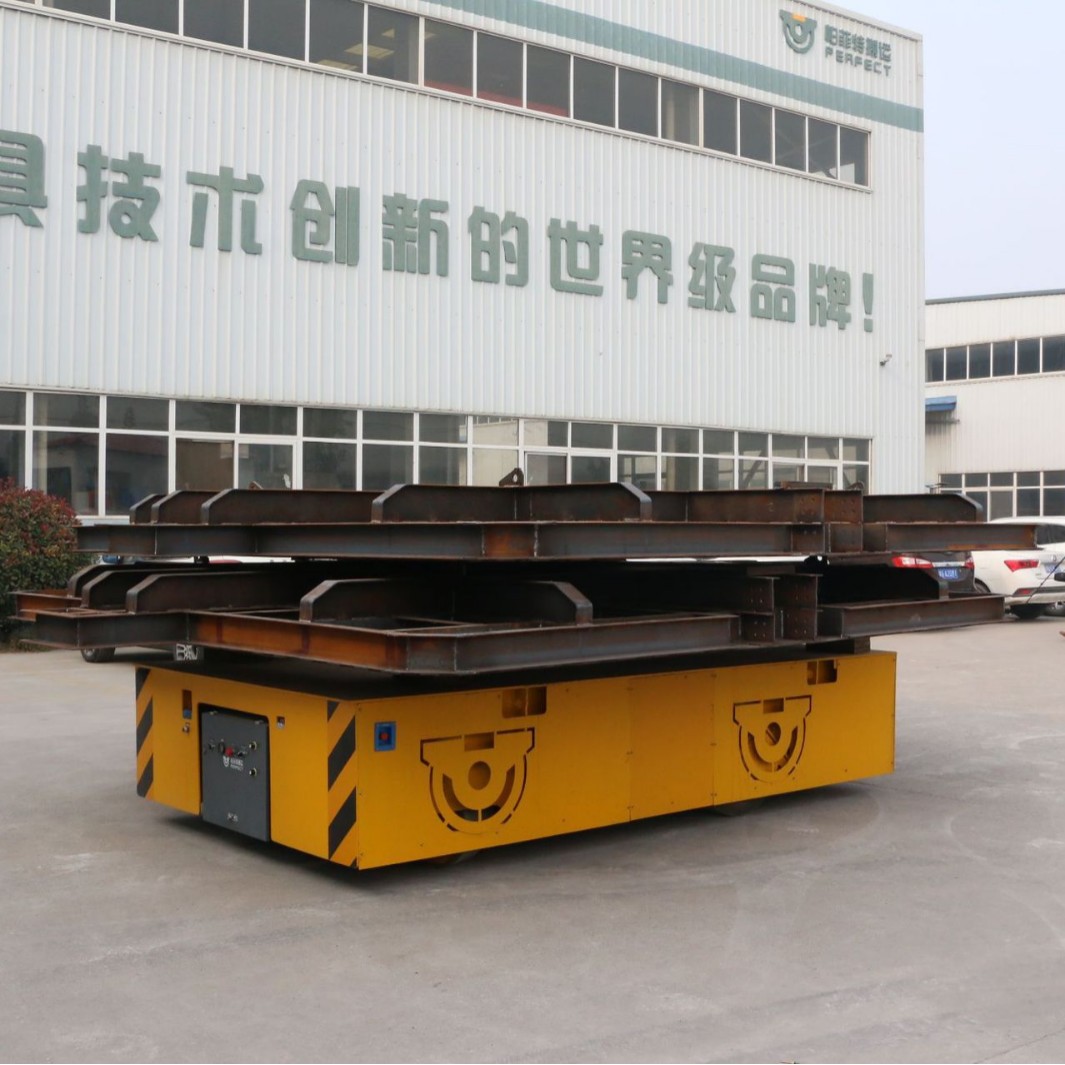 帕菲特 电动无轨平板车厂区设备搬运车蓄电池无轨电动平车