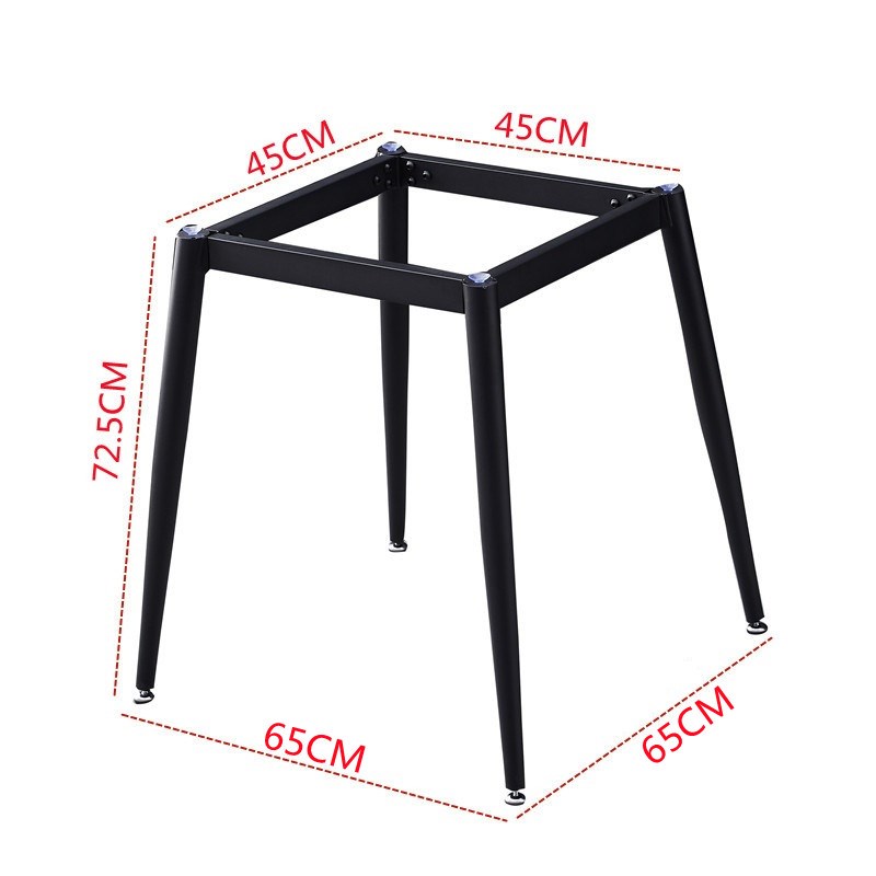 轻奢铁艺岩板桌腿瓷o砖大理石玻璃支架腿办公金属支撑木板桌脚定
