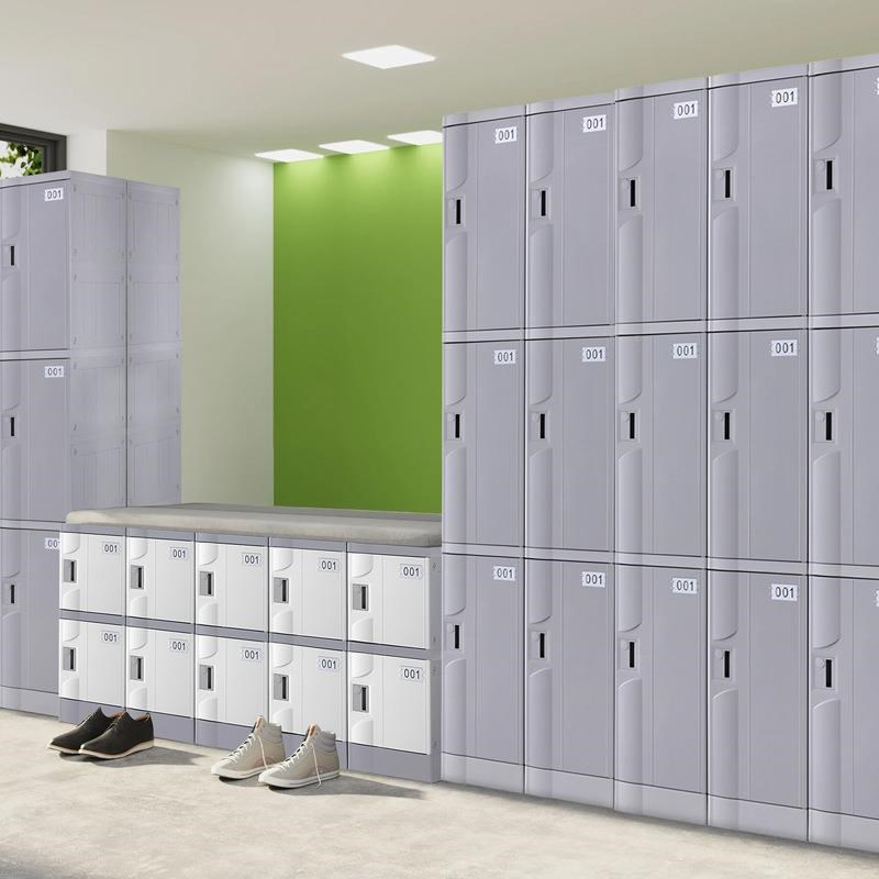 柜幼儿园学书包柜abs塑r料密生码锁储物柜教室T-320书潮防防水更