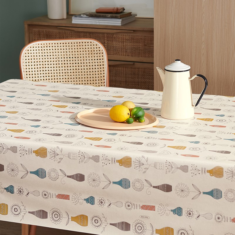 桌布高级感防滑防水防o油免洗加厚PVGC防烫茶几长方形餐桌布餐桌