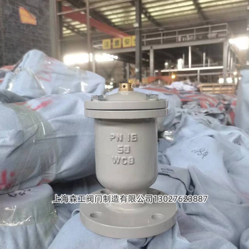 单口排气阀P41X-16 铸钢 法兰快速自动进排放气阀DN50 T DN100  D