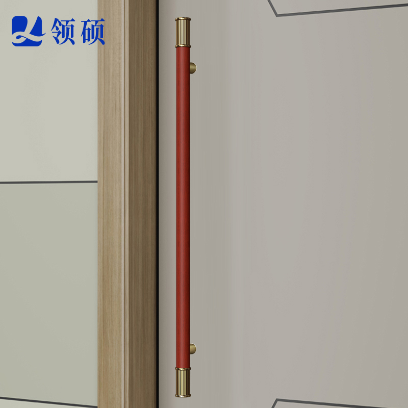 领硕不锈钢高端玻璃双开大门拉手实木门把手包间有无框推拉门扶手