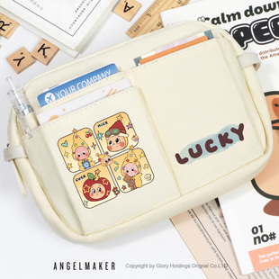 可爱 动漫 星星人周边礼物 女学生帆布笔袋 文具袋 大容量收纳包