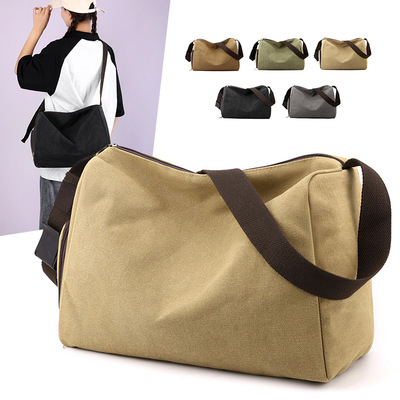 男士斜挎包大容量帆布斜挎包男款