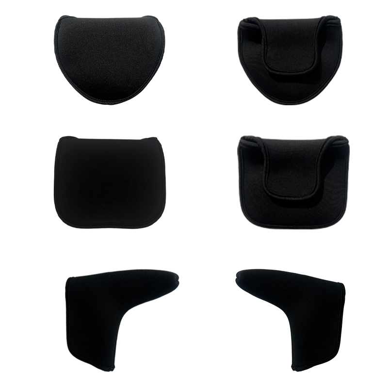 高尔夫推杆套 半圆型方型一字型 简约款黑色款 防水耐用 魔术贴