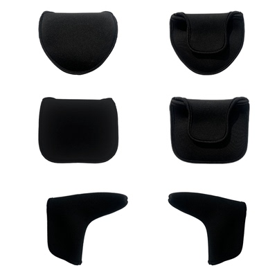 高尔夫推杆套 半圆型方型一字型 简约款黑色款 防水耐用 魔术贴