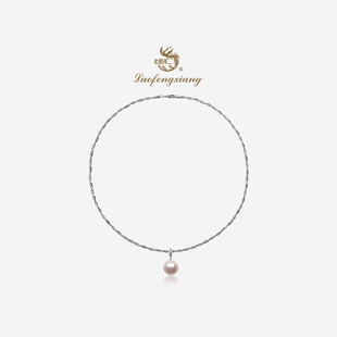 老凤祥官方淡水珍珠项链S925银吊坠锁骨链时尚 珠宝礼物 轻奢正品