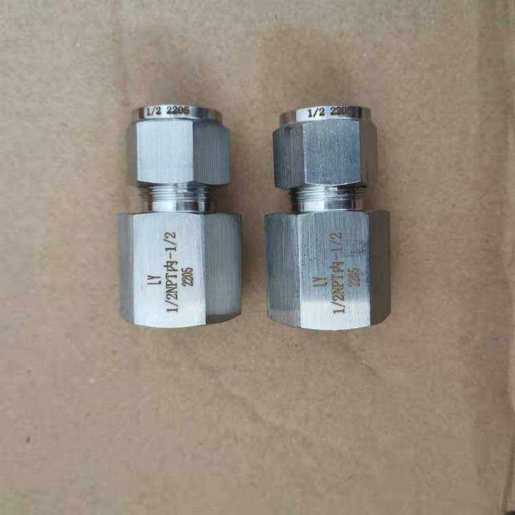 2507双相钢双卡套直通终端接头GLY501JT-1/2