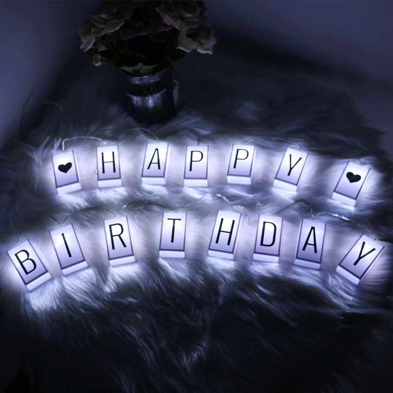 LED字母灯箱灯串发光字母拼图灯串圣诞装饰字母灯箱灯串字母灯串