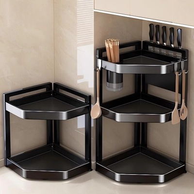 厨房置物架多功能转角三角形收纳