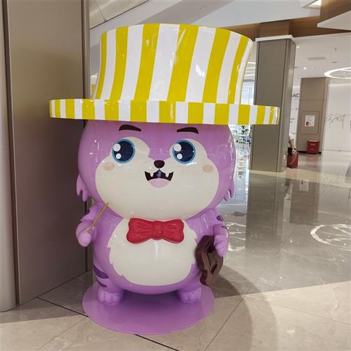 商业美陈公仔玻璃钢雕塑熊定制学校户外装饰摆件玻璃钢动物雕塑