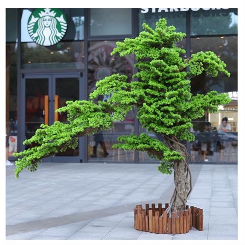 松树迎客松室内酒店景观工程造景造型松摆件