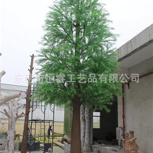 生态园林绿树仿真杉树假树玻璃钢人造杉树东莞厂家定做工程绿化树