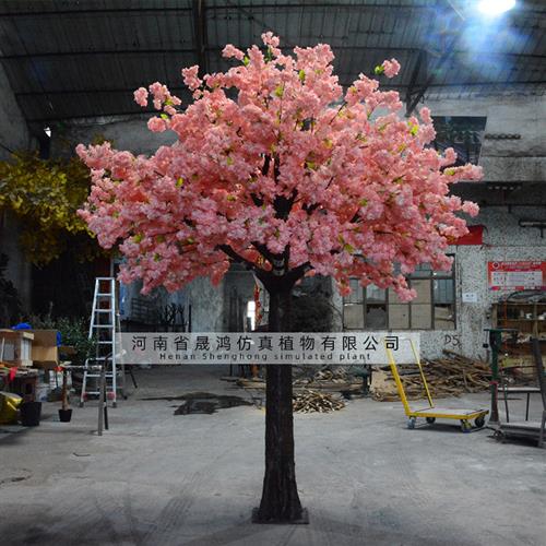 假樱花树仿真桃花树樱花枝大型假树婚庆装饰仿真梅花树许愿树摆件