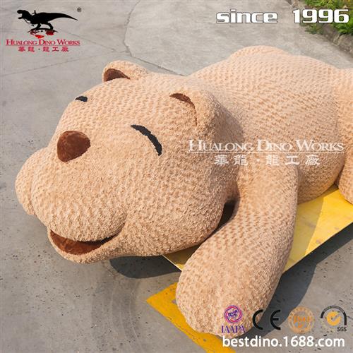 卡通眯眯熊动物模型玩具大型摆件特殊材质可爱萌宠支持来图制作