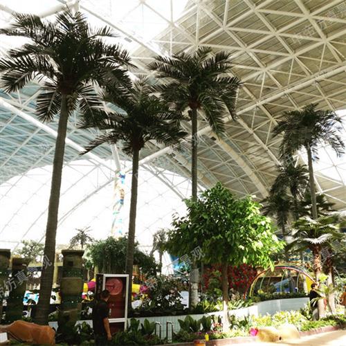 大型室内外仿生乔木仿真椰子树人造大树景观工程绿化假植假大王椰