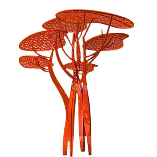 不锈钢抽象发光树雕塑定制户外蒲公英泡泡树风动风车景观创意摆件