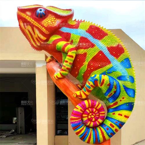 仿真动物变色龙模型动物园博物馆户外园林公园景观装饰建筑雕塑