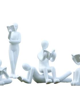 户外园林景观抽象玩耍小孩玻璃钢雕塑房地产小区阅读看书人物摆件