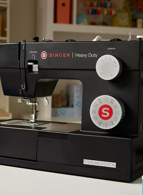 SINGER胜家黑色款4432多功能家用台式小型缝纫机吃厚胜家缝纫机