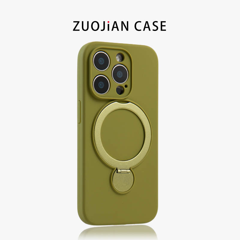 【高品质】杨柳绿液态硅胶磁吸支点壳适用苹果17promax苹果16手机壳16promax新款iphone16套15防摔14全包13女