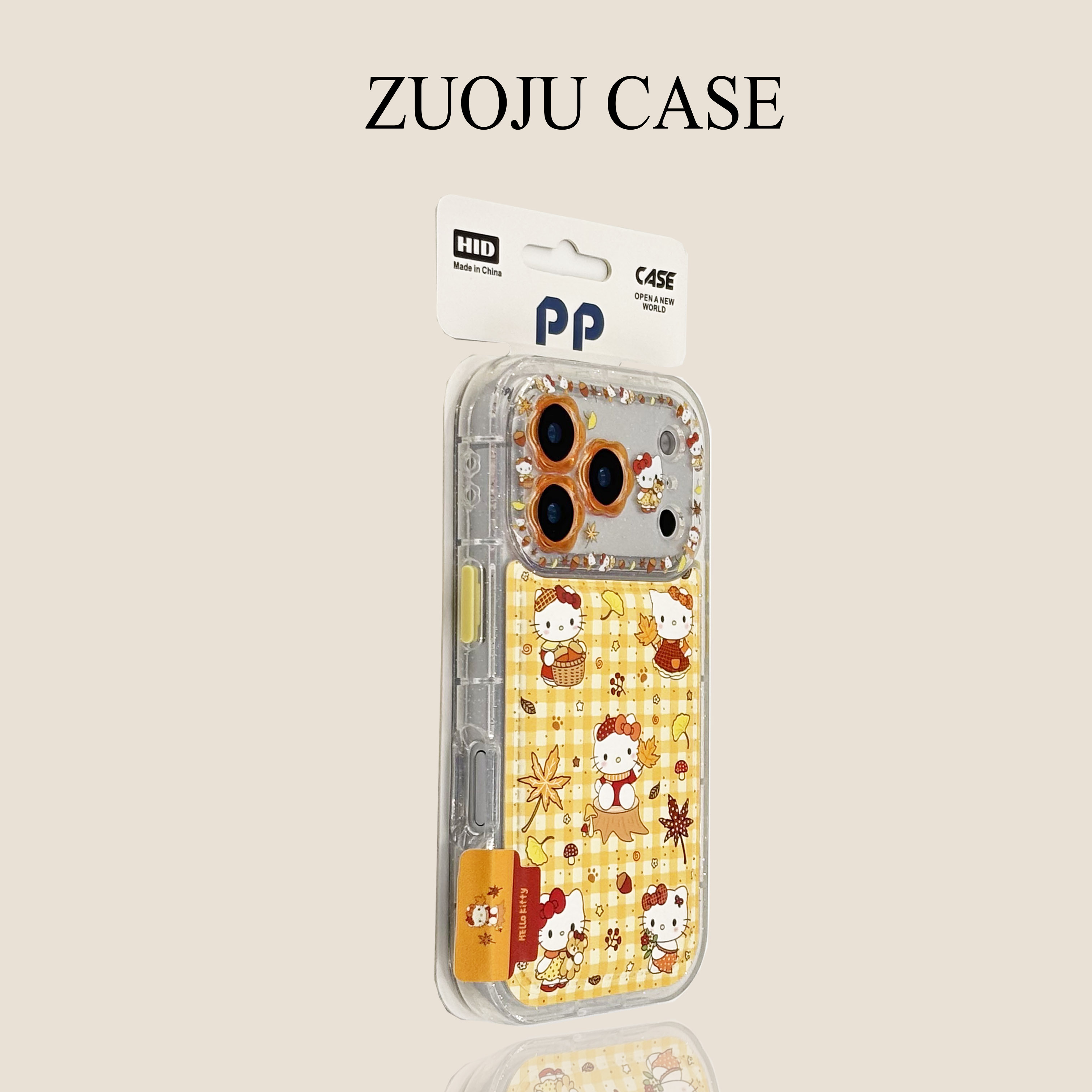 花朵镜头黄白格子枫叶KT猫适用苹果17手机壳新款iphone17promax硅胶全包苹果16promax苹果15pro防摔女14pro