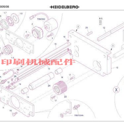 海德堡印刷机配f件 CD102 SM102收纸震动马达维修F4.105.1231/02