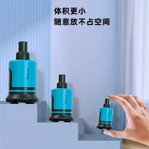 鱼缸底吸水泵超i静音变频潜水泵假山喷泉循环低水位龟缸抽水a