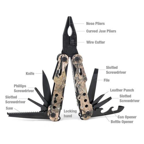 Mossy Oak 13 in 1 Camrping Multi Tools Multifunction Plier O